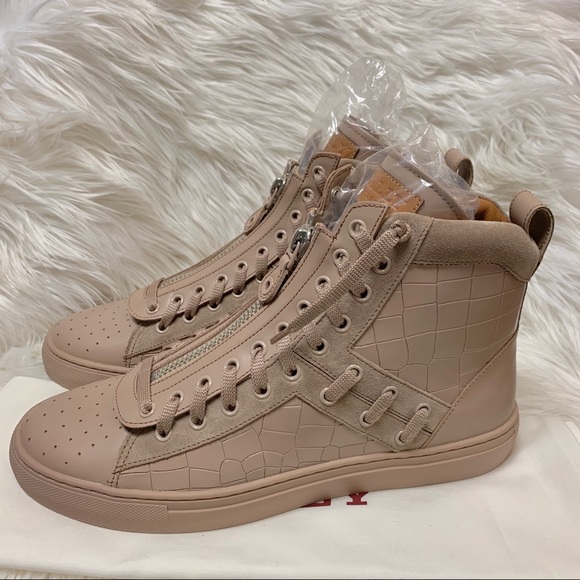 Bally Hekem Nude Leather High-Too Sneaker - Picture 6 of 8